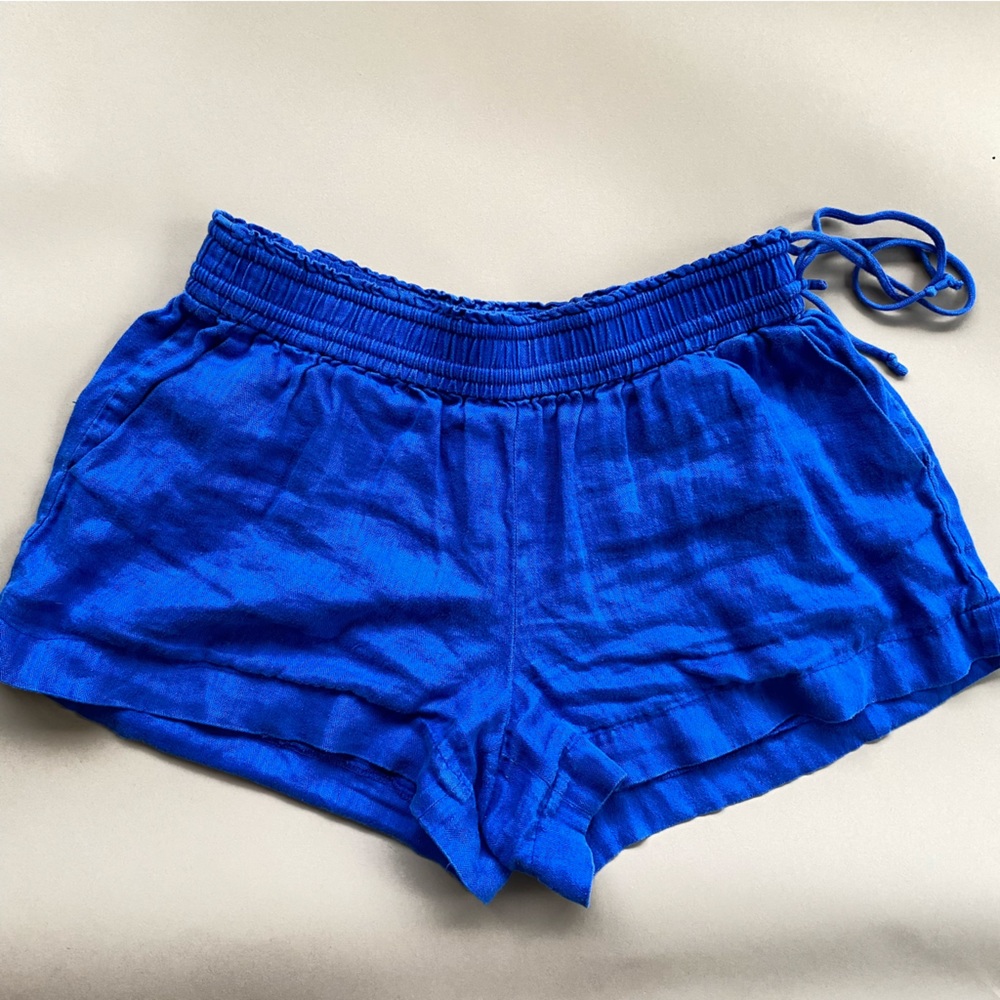 J. Crew Royal Blue linen shorts